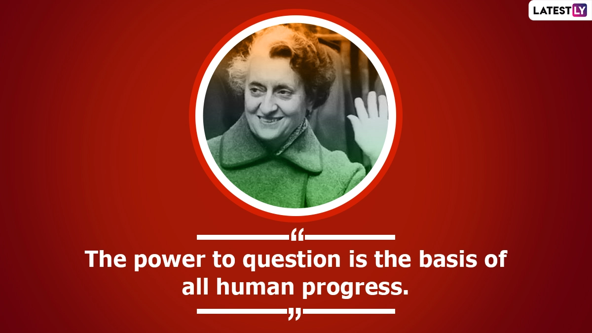 Quotes by Indira Gandhi| (Photo Credits: File Image)