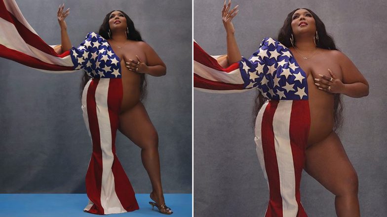 Lizzo Poses Nude with American Flag  in Her US Election Day Message (View Post)