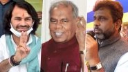 Bihar Elections 2020 Results: Tej Pratap Yadav, Jitan Ram Manjhi, Akhtarul Iman Among 5 Key Candidates Declared Winner So Far
