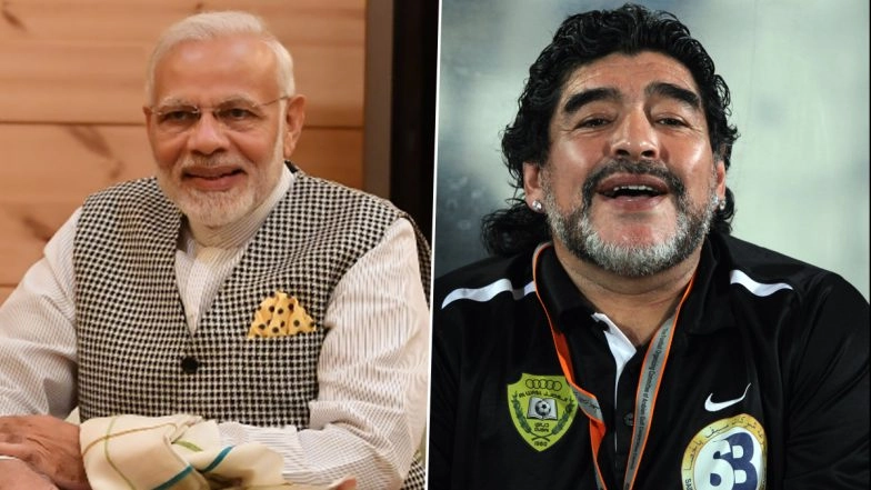 PM Narendra Modi Pays Tribute to Diego Maradona, Says ‘The Argentine Was a Football Maestro Who Enjoyed Global Popularity’