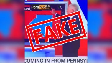CNN Had PornHub Logo Open During Live Coverage of US Elections 2020? Viral Video Showing X-rated Website’s Banner Popping Up on the TV Screen Is Fake