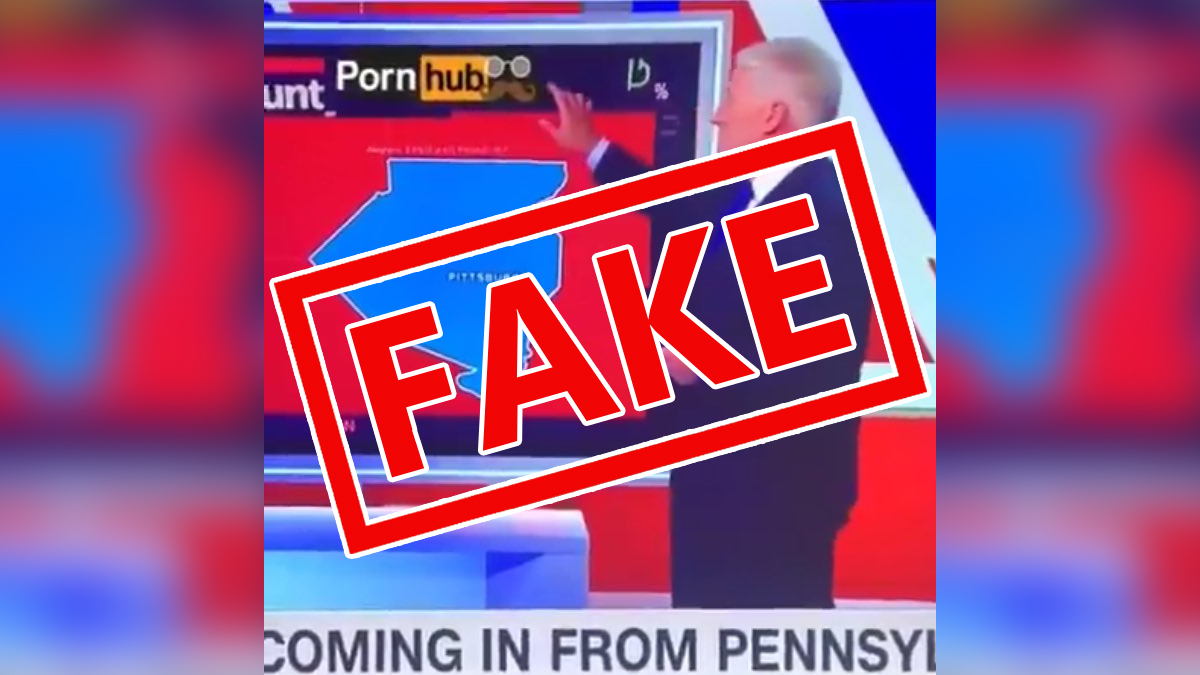 Gandhi Xxx - CNN Had PornHub Logo Open During Live Coverage of US Elections 2020? Viral  Video Showing X-rated Website's Banner Popping Up on the TV Screen Is Fake  | ðŸ”Ž LatestLY