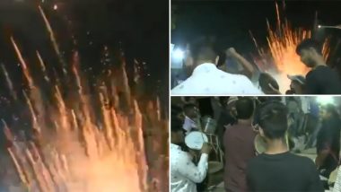 Bihar Election Results 2020: AIMIM Wins 5 Seats; Fireworks, Jubilant Celebration Outside Asaduddin Owaisi's Residence (Watch Video)