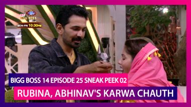 Bigg Boss 14 Episode 25 Sneak Peek 02 | Nov 5 2020: Rubina, Abhinav's Karwa Chauth Celebration