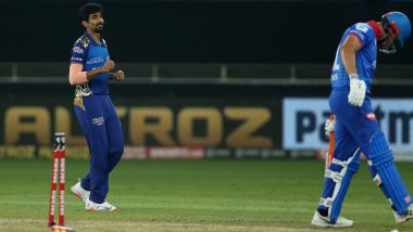MI vs DC Stat Highlights IPL 2020 Qualifier 1: Jasprit Bumrah Becomes Indian Pacer With Most Wickets in a Single Season As Mumbai Indians Secure Place in 6th IPL Final