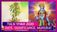 Tulsi Vivah 2020: Date, Significance, Shubh Muhurat Of The Ceremonial Tulsi Marriage Rituals Celebrated Post Diwali
