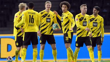 Erling Haaland Scores Four Goals As Borussia Dortmund Thrash Hertha Berlin 5-2 in Bundesliga 2020-21 (Watch Goal Video Highlights)