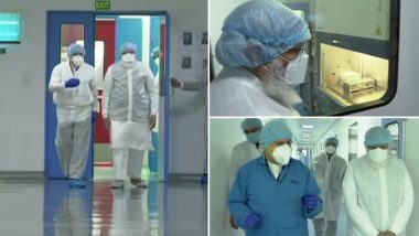 PM Narendra Modi Arrives at Zydus Biotech Park in Ahmedabad, Reviews COVID-19 Vaccine Candidate ZyCOV-D (Watch Video)