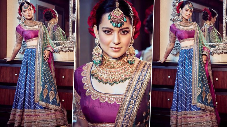 Kangana Ranaut's Custom Outfit by Anuradha Vakil is Dishing Out Some Styling Lessons for the Upcoming Wedding Season (View Pics)