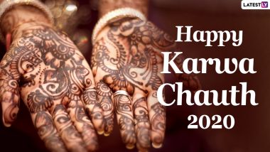 Karwa Chauth 2020 Wishes & HD Images Trend Online: From Gorgeous Mehendi Designs to Sharing Meaningful Greetings, Here’s How Twitterati Is Celebrating Karva Chauth Vrat