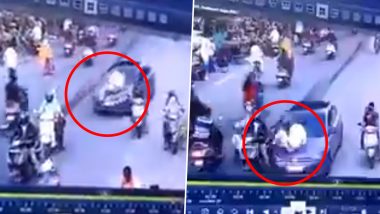 Nagpur Traffic Policeman Dragged on Car’s Bonnet, Driver Arrested (Watch Video)