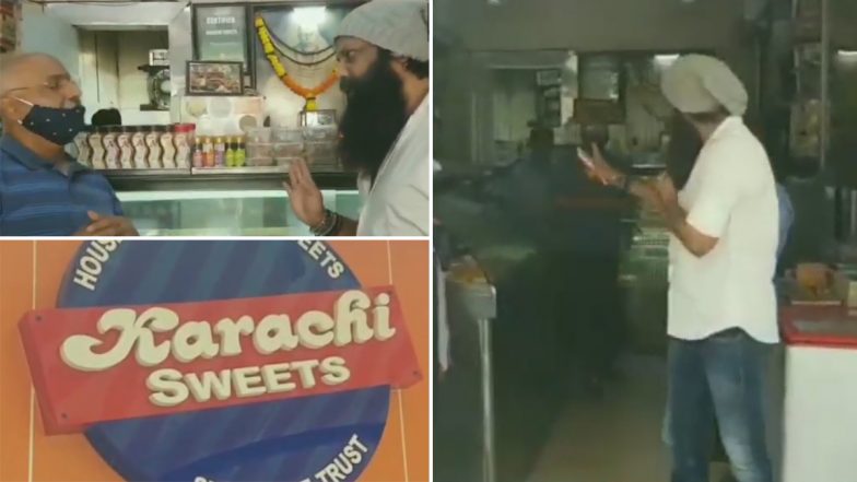 Shiv Sena Leader Nitin Nandgaonkar Asks Bandra’s Karachi Sweets Owner to Change Shop Name, Video Goes Viral