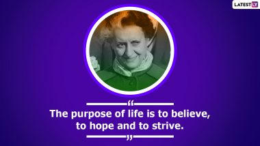 Indira Gandhi Jayanti 2020: Powerful Quotes by First Woman Prime Minister of India on Her Birth Anniversary