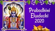 Prabodhini Ekadashi 2020 Messages and HD Images: WhatsApp Stickers, Devutthana Ekadashi Wishes, Lord Vishnu Photos and Facebook Greetings to Send on Kartiki Ekadashi