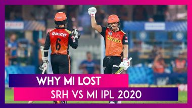 Hyderabad vs Mumbai IPL 2020: 3 Reasons Why Mumbai Lost to Hyderabad