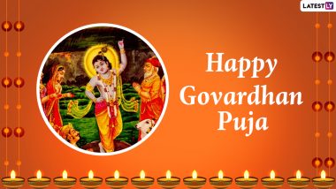 Govardhan Puja 2020 Wishes in Hindi: WhatsApp Stickers, Annakut Messages, Facebook Greetings, SMS and GIFs to Send on the Day Dedicated to Shri Krishna