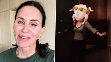 Friends Star Courteney Cox Reveals How She Recreated the Iconic Turkey Scene on Thanksgiving Day (Watch Video)