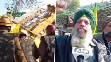 'Delhi Chalo' March Against Farm Laws: Farmers From Punjab Jump Barricades in Sirsa, Say Ready To Stay Even For A Month, Can Attain Martyrdom For Their Rights