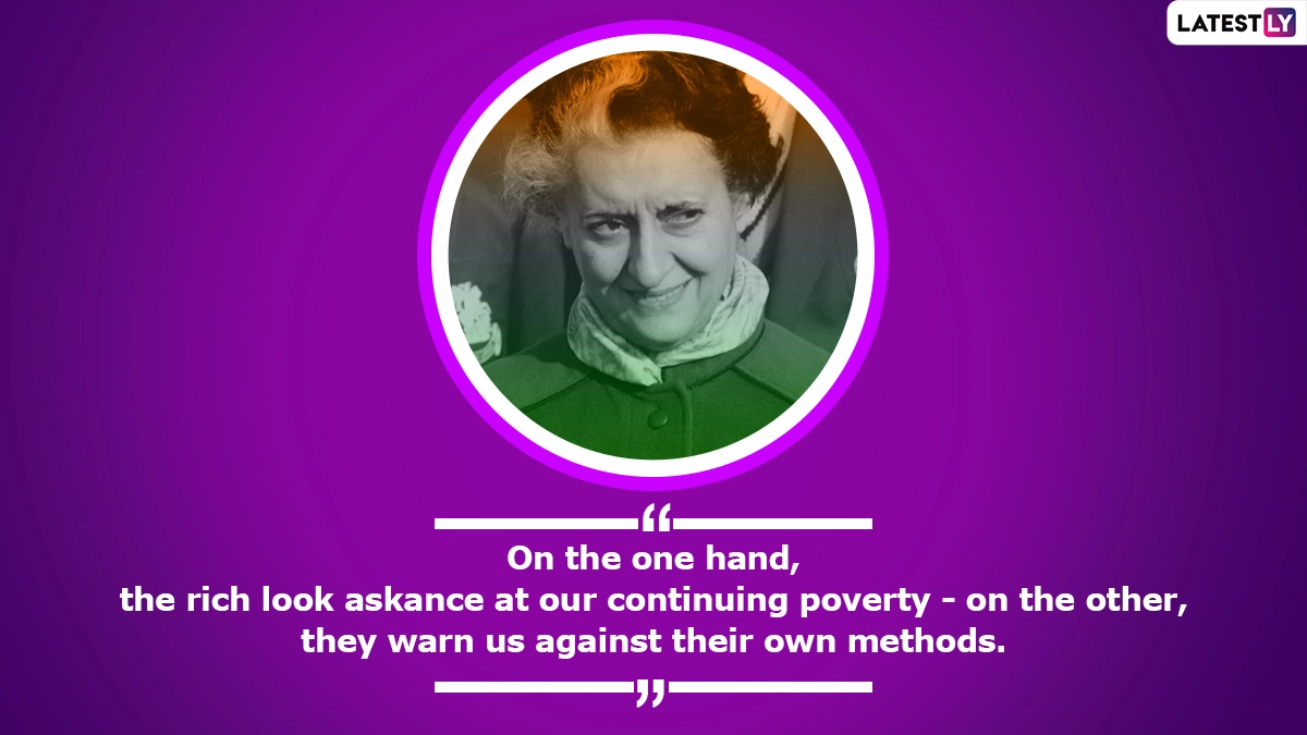Quotes by Indira Gandhi| (Photo Credits: File Image)