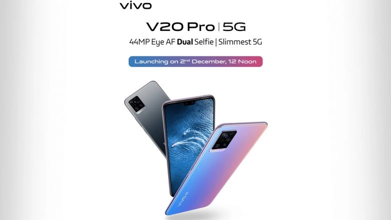 Vivo V20 Pro 5G India Launch Confirmed for December 2, 2020; Check Expected Prices, Features & Specifications Here
