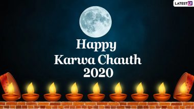 Karwa Chauth 2020 Moon Wishes After Chandra Darshan: WhatsApp Stickers, Happy Karva Chauth HD Images to Send to Hindu Married Women Post Moon Sighting
