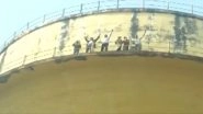 Uttar Pradesh: Fed Up With Harassment by Local Goons, Hardoi Family Climbs Atop Water Tank, Threatens Suicide (Watch Video)