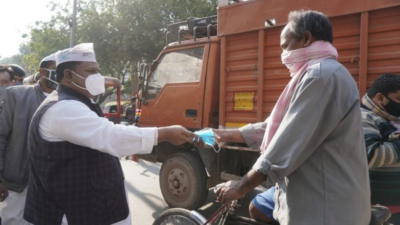 AAP MLAs and Councillors Organise Free Mask Distribution and Awareness Campaign Across Delhi