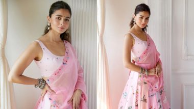 Diwali 2020: Alia Bhatt's Ethnic Outfit Is a Breeze of Pink, In Sync With The Spirit of the Festival (View Pics)