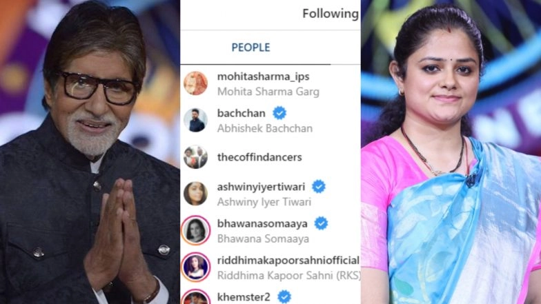 Kaun Banega Crorepati 12: Amitabh Bachchan Fulfils His Promise, Follows Second Crorepati and IPS Officer Mohita Sharma on Instagram!