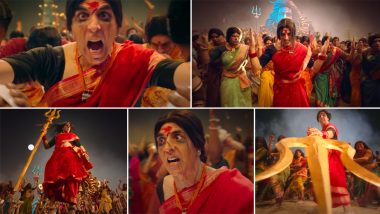 Laxmii Song Bam Bholle: Akshay Kumar's Super-Energetic Dancing in a Red Saree is An Easy Highlight of This Catchy Track (Watch Video)