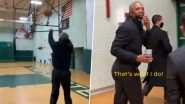 Barack Obama Casually Buries 3-Pointer at Basketball Court During Campaign With Joe Biden in Michigan, NBA Star LeBron James in All Praises (Watch Viral Video)