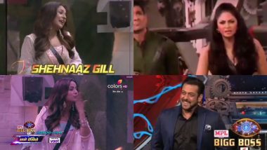 Bigg Boss 14 Weekend Ka Vaar Preview: Shehnaaz Gill Flirts With Salman Khan; Kavita Kaushik and Eijaz Khan Fight Once Again (Watch Video)
