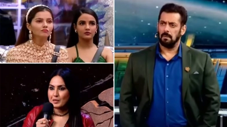 Bigg Boss 14 Weekend Ka Vaar Preview: Kamya Punjabi Grills Jasmin Bhasin; Salman Khan Reveals Shocking Deets About Finale Week (Watch Video)