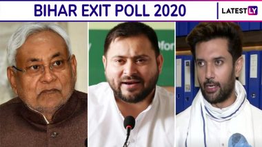 Exit Poll Results of Bihar Assembly Elections 2020: India Today-Axis My India Predicts Win For Mahagathbandhan With 139-161 Seats, NDA to be Second With 69-91 Seats