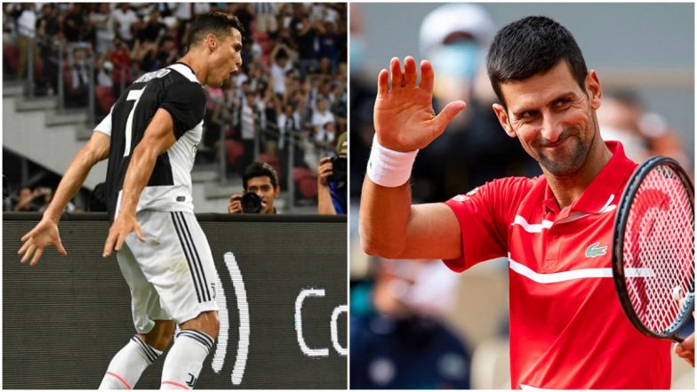 Novak Djokovic Performs Cristiano Ronaldo’s Iconic ‘Sii’ Celebration; Juventus Star Responds (Watch Video)