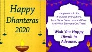 Dhanteras 2020 Photos & Advance Diwali Greetings For Free Download Online: Wish Happy Dhanatrayodashi and Shubh Deepavali With WhatsApp Stickers and GIF Messages