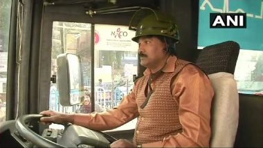 West Bengal Protests Against Centre’s Labour Policies: Bus Drivers Wear Helmets on Duty