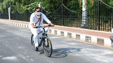 Uttar Pradesh Energy Minister Shrikant Sharma Starts Cycling to Office to Promote Campaign for Clean Environment