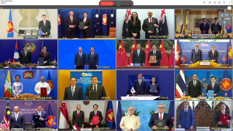 China-Backed RCEP Free Trade Deal Signed Among 15 Participating Asia-Pacific Countries