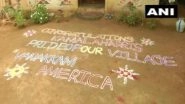 Kamala Harris' Ancestral Village in Tamil Nadu Celebrates Her Victory with Special Rangoli