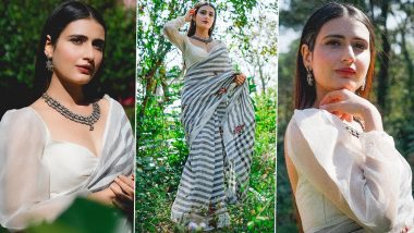 Fatima Sana Shaikh Oozes Six Yards of Chicness With Stripes, Checks and Florals!