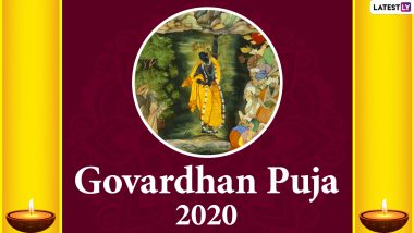 Govardhan Puja 2020 Wishes in Hindi: WhatsApp Stickers, Shri Krishna HD Images, Annakut Facebook Greetings, Instagram Messages and GIFs to Share on the Festival Day
