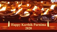 Kartika Purnima 2020 HD Images & Dev Deepavali Greetings: Send WhatsApp Stickers, Wallpapers, Facebook Status Pics with Diyas, Quotes, Messages & GIFs to Celebrate The Day