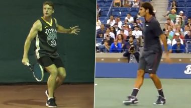 ‘When Roger Federer Met His Toughest Opponent’: Rajasthan Royals Share Hilarious Video of Jos Buttler’s Tennis Match Against the Swiss Maestro