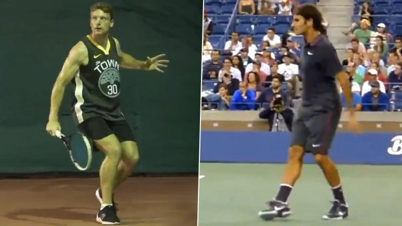 ‘When Roger Federer Met His Toughest Opponent’: Rajasthan Royals Share Hilarious Video of Jos Buttler’s Tennis Match Against the Swiss Maestro