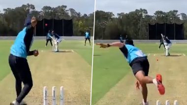 KL Rahul Sweats It Out Ahead of India vs Australia ODI Series 2020, Says ‘Good to Be Back in Blue’ (Watch Video)