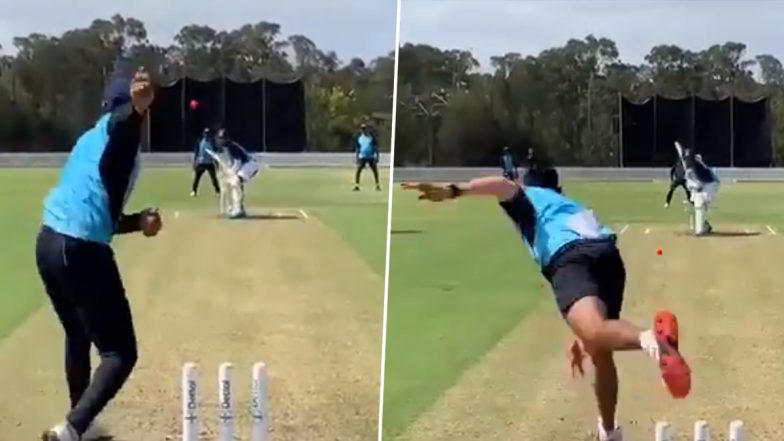 KL Rahul Sweats It Out Ahead of India vs Australia ODI Series 2020, Says ‘Good to Be Back in Blue’ (Watch Video)