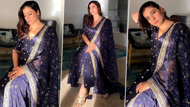 kajol in blue dress