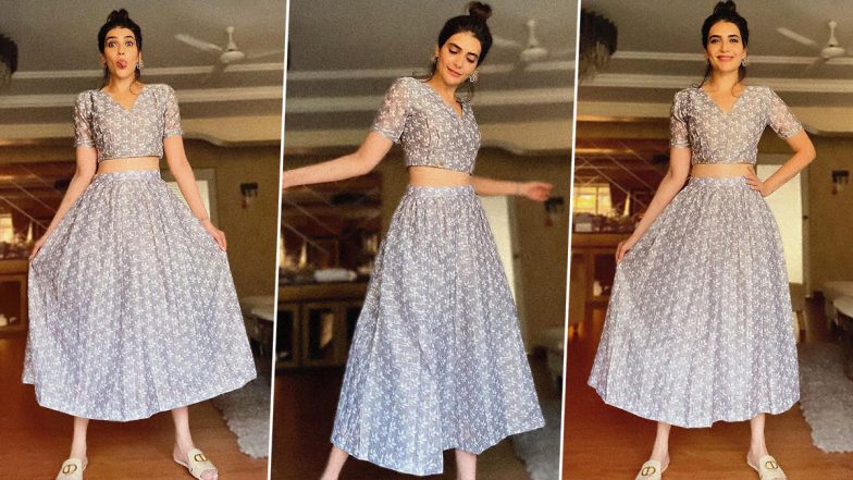 Karisma Tanna Is Tres Chic in a Rs.4,500 Grey Printed Co-Ord Set!