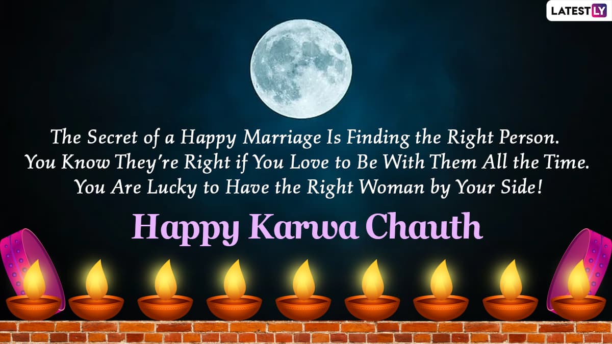 Karva Chauth 2020 Romantic Wishes for Wife and Husband: WhatsApp ...